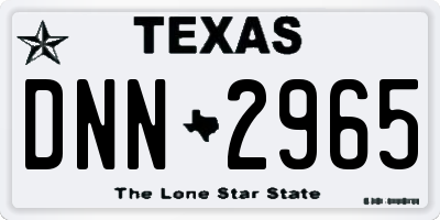 TX license plate DNN2965