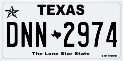 TX license plate DNN2974