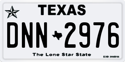 TX license plate DNN2976