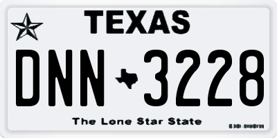 TX license plate DNN3228