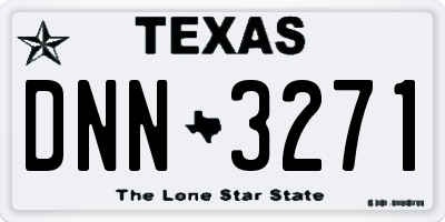 TX license plate DNN3271