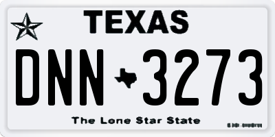 TX license plate DNN3273