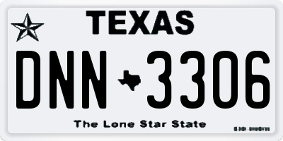 TX license plate DNN3306