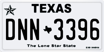 TX license plate DNN3396
