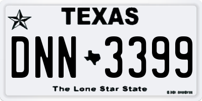 TX license plate DNN3399