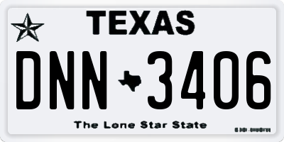 TX license plate DNN3406