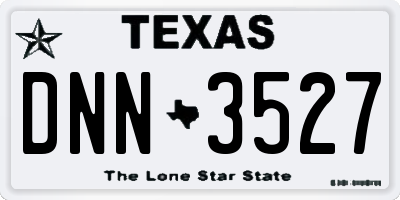 TX license plate DNN3527