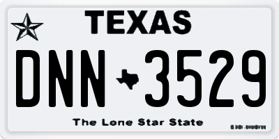 TX license plate DNN3529