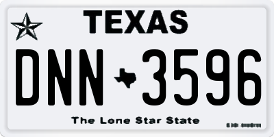 TX license plate DNN3596
