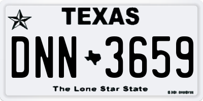 TX license plate DNN3659
