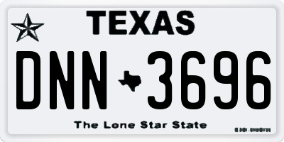 TX license plate DNN3696