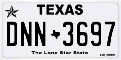 TX license plate DNN3697