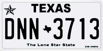 TX license plate DNN3713