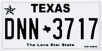 TX license plate DNN3717