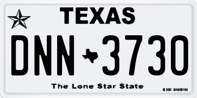 TX license plate DNN3730