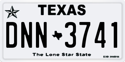 TX license plate DNN3741