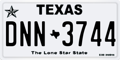 TX license plate DNN3744