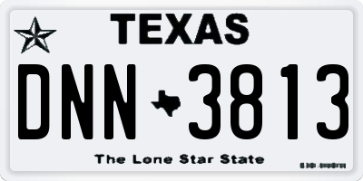 TX license plate DNN3813