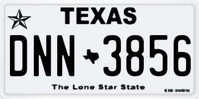 TX license plate DNN3856