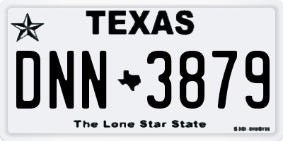 TX license plate DNN3879