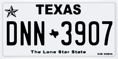 TX license plate DNN3907