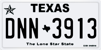 TX license plate DNN3913