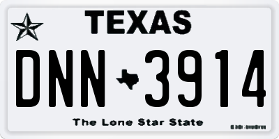 TX license plate DNN3914
