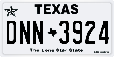 TX license plate DNN3924