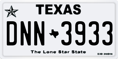 TX license plate DNN3933