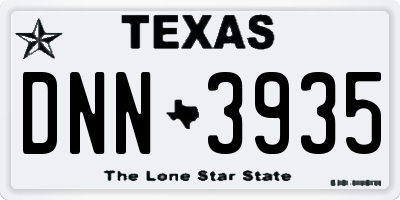 TX license plate DNN3935