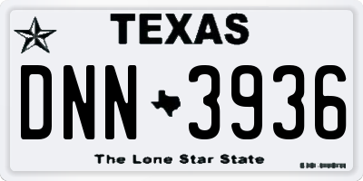 TX license plate DNN3936