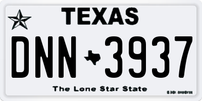 TX license plate DNN3937