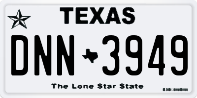 TX license plate DNN3949