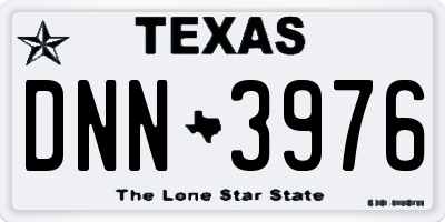 TX license plate DNN3976