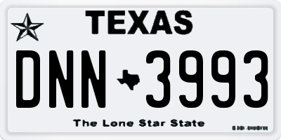 TX license plate DNN3993