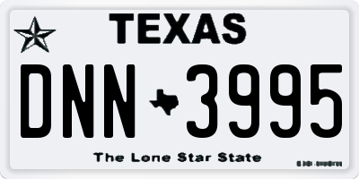 TX license plate DNN3995