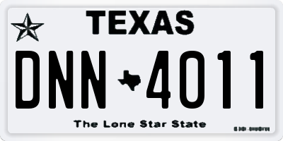 TX license plate DNN4011
