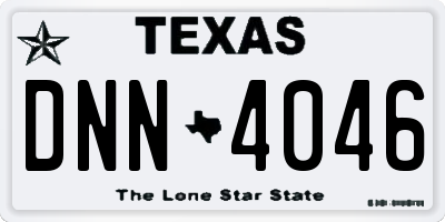 TX license plate DNN4046
