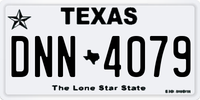 TX license plate DNN4079