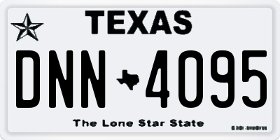 TX license plate DNN4095