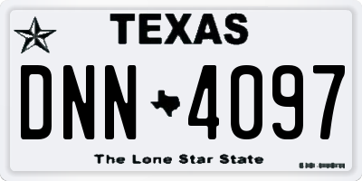 TX license plate DNN4097