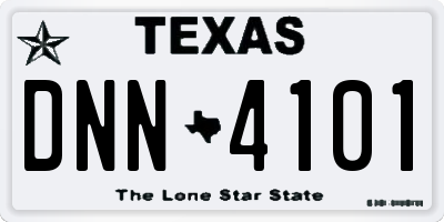 TX license plate DNN4101