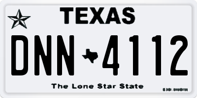 TX license plate DNN4112