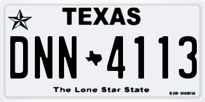 TX license plate DNN4113