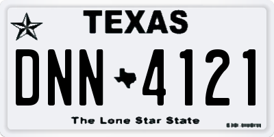 TX license plate DNN4121