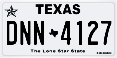 TX license plate DNN4127