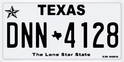 TX license plate DNN4128