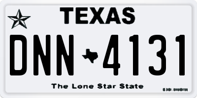 TX license plate DNN4131