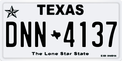TX license plate DNN4137