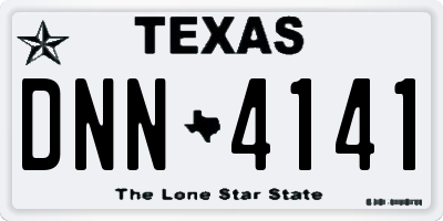TX license plate DNN4141
